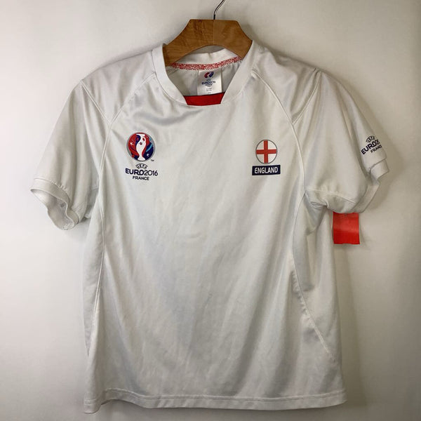 Size 11-12: UEFA White Soccer Jersey Euro 2016 - England