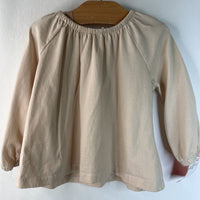 Size 6-9m: Zara Beige Long Sleeve Shirt