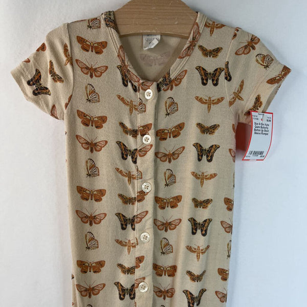 Size 6-12m: Kate Quinn Butterfly Button Up Short Sleeve Romper