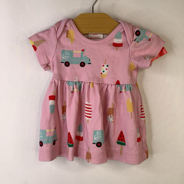 Size NB: Hanna Andersson Pink Ice Cream Print Dress