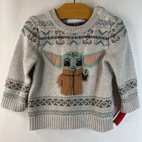 Size 12-18m: Gap Grey/Yoda Print Knitted Sweater