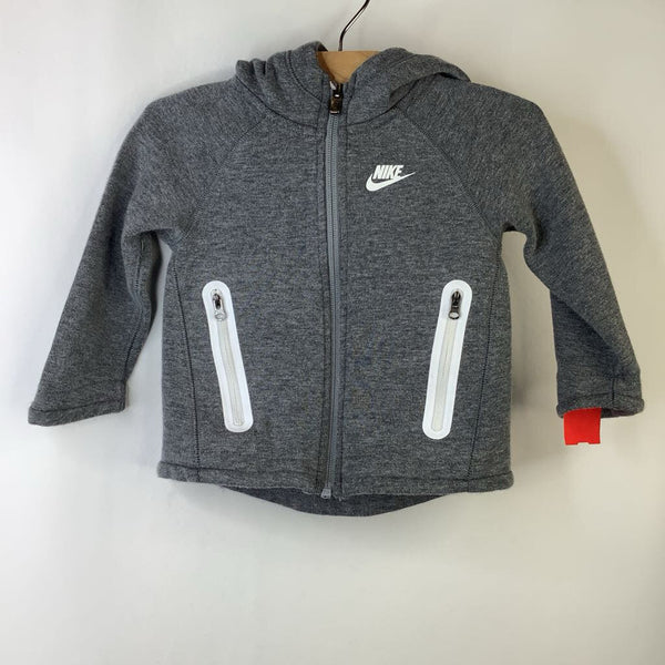 Size 18m: Nike Grey Zip-Up Hoodie