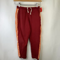 Size 10 (120): Hanna Andersson Red Orange Side Stripe Sweat Pants