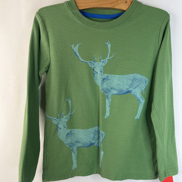 Size 5: Tea Collection Green Buck Deer/Stag Sleeve Shirt