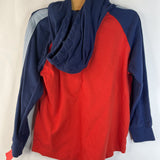 Size 5 (110): Hanna Andersson Orange Navy Hoodie Long Sleeve Shirt