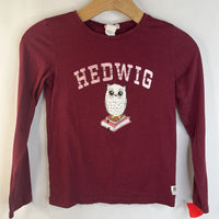 Size 8-10: H&M Harry Potter Maroon Hedwig Owl Long Sleeve Shirt