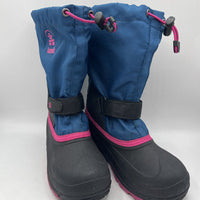 Size 3Y: Kamik Blue Pink Snow Boots