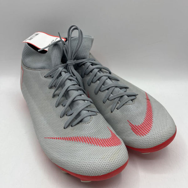 Size 5Y: Nike Grey Red Cleats