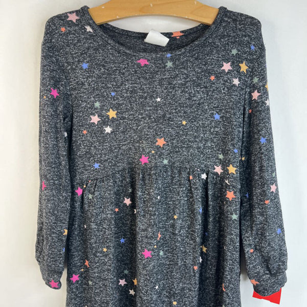 Size 5: Gap Dark Grey/Colorful Stars Long Sleeve Dress