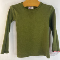 Size 12-18/m: Siskin Green Wool/Silk Blend Long Sleeve Shirt