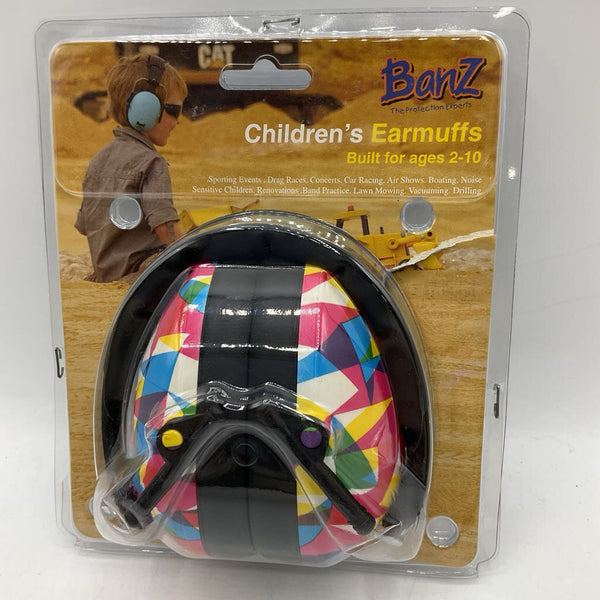 Age 2-10: Banz Colorful Geometric Print Earmuffs