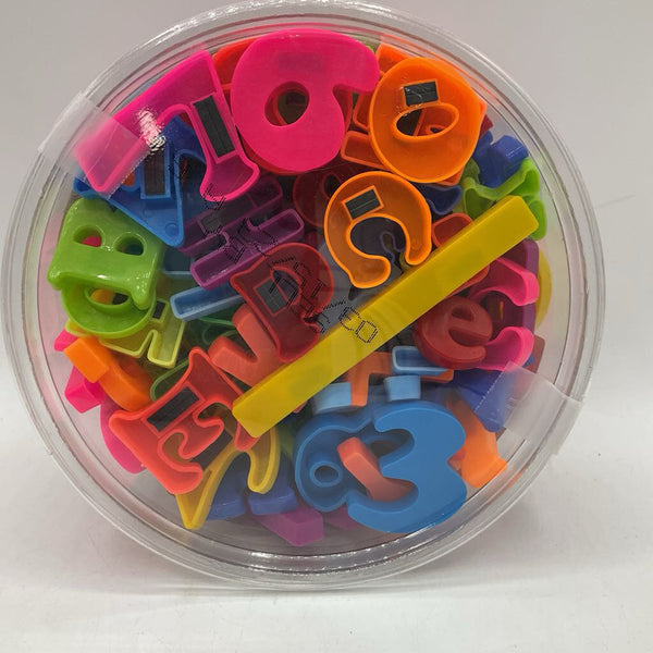 Tub of Magnetic Letters