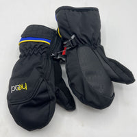 Size XXS: Head Black Blue/Yellow Fleece Lined Mittens