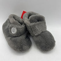 Size 4: Ugg Grey Fuzzy Velcro Slippers