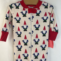 Size 6-9m (60): Hanna Andersson Creme Garden Gnomes Long Sleeve 1pc PJs