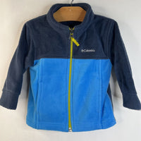 Size 6-12m: Columbia Two-Tone Blue Fleece Coat