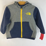 Size 3-6m: The North Face Grey & Blue Hooded Fleece Coat