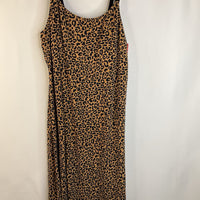 Size 3: Storq Brown & Black Cheetah Prink Tank Nursing Dress