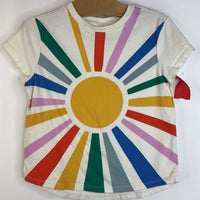 Size 5 (110): Hanna Andersson Pale Yellow Rainbow Sun T-Shirt