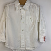 Size 3: Gap White Collard Button-up Long Sleeve Shirt