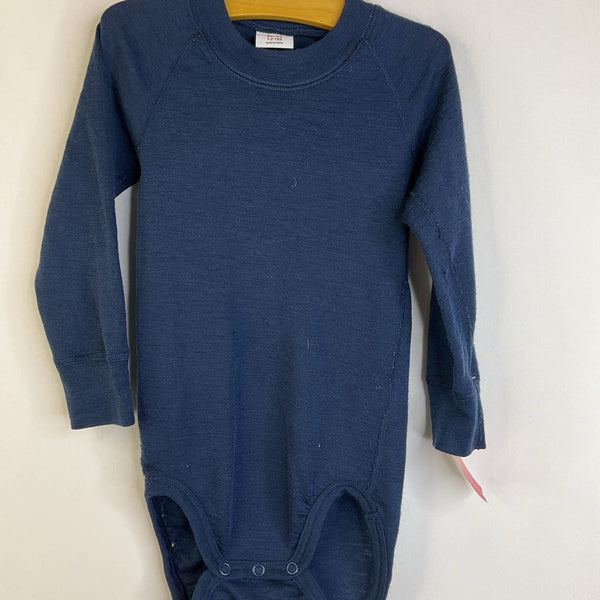 Size 12-24m: Polarn o. Pyret Navy Blue Long Sleeve Base Layer Onesie