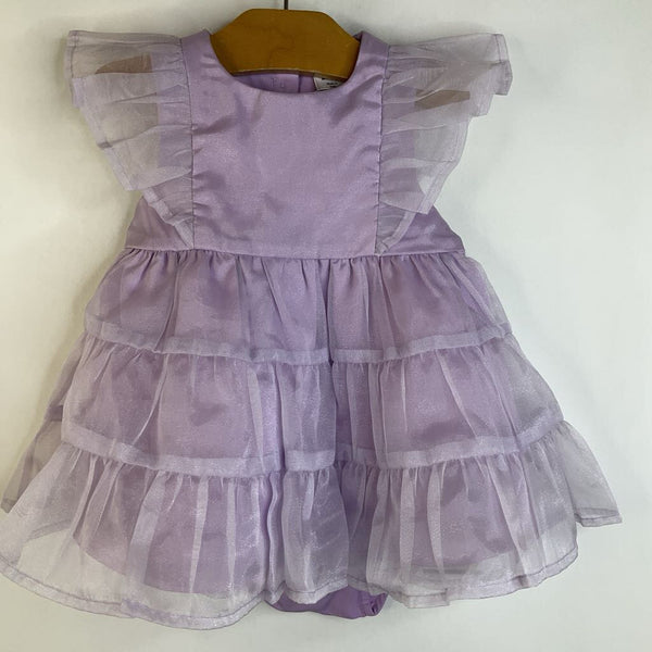 Size 6m: Nordstrom Lavender Tulle Ruffle Skirt & Short Sleeve Dress w/ Bloomers NEW w/ Tag