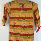 Size NB: Kate Quinn Organics Orange/Red/Green Cacti Footed Long Sleeve 1pc PJs