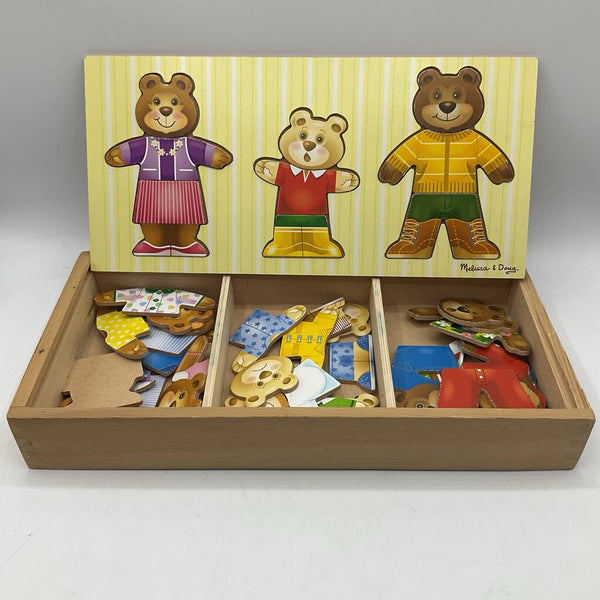 Melissa & Doug Wooden Dress-up Bear Family