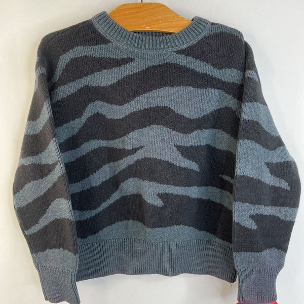 Size 6-7: Gap Black & Grey Knitted Zebra Striped Sweater