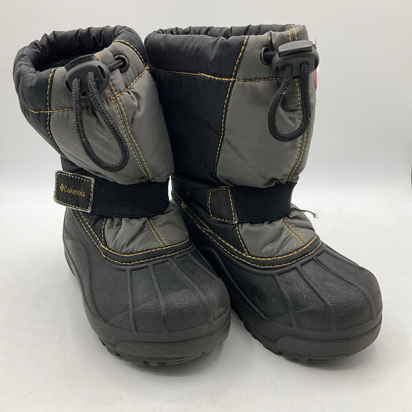 Size 9: Columbia Black/Grey Toggle/Velcro Strap Snow Boots