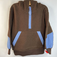 Size 6-7 (120): Hanna Andersson Brown Fuzzy Zip-Up Hoodie