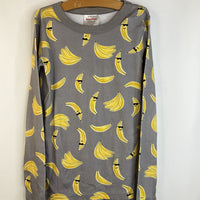 Size 10 (140): Hanna Andersson Grey/Banana In Sunglasses Print 2pc PJs