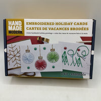 Hand Made Modern Embroidered Holiday Cards Kit-NEW