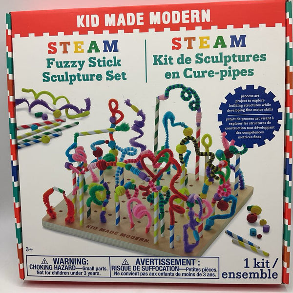 Kid Made Modern Fuzzy Stick Sculpture Kit-NEW