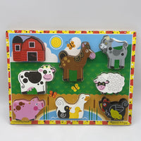 Melissa & Doug Wooden Farm Animals Chunky Puzzle