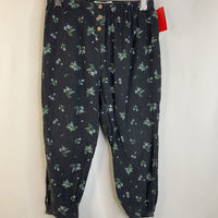 Size 4-5: Zara Dark Grey/Green Floral Pattern Pants