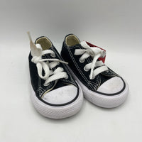 Size 4: Converse Black/White Lace-Up Sneakers