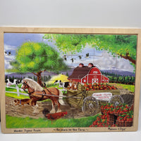 Melissa & Doug Wooden Animals In The Farm 24pc Puzzle