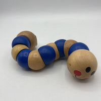 Wooden Blue Fidget Worm