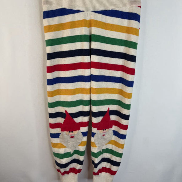 Size 5 (110): Hanna Andersson Creme/Colorful Stripes & Gnomes Knitted Pants