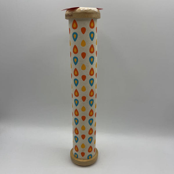 Play Toys Wooden White Blue/Orange/Yellow Tear Drops Rain Stick