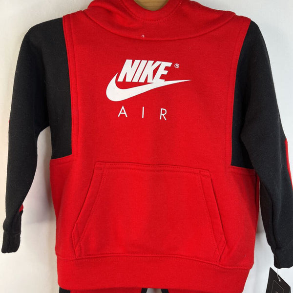 Size 2: Nike Red & Black Sweatshirt & Sweatpants 2pc Set NEW w/ Tag