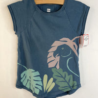 Size 4: Tea Collection Light Blue Bird & Leaves T-Shirt