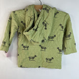 Size 12-18m: Kate Quinn Organics Green Goats Quilted Button-up Hooded Jacekt