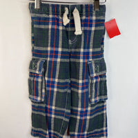 Size 3: Mini Boden Grey & Blue Plaid Cargo Pants