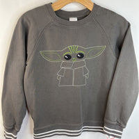 Size 10 (140): Hanna Andersson Star Wars Grey Baby Grogu Pullover Sweatshirt