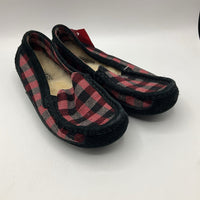 Size 3Y: Ugg Red & Black Plaid Checkered Line Slippers