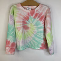 Size 4-5: Gap White/Pink Green Tie-Dye Sweatshirt