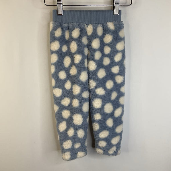 Size 18-24m (80): Hanna Andersson Light Blue/White Polka Dots Cozy Pants