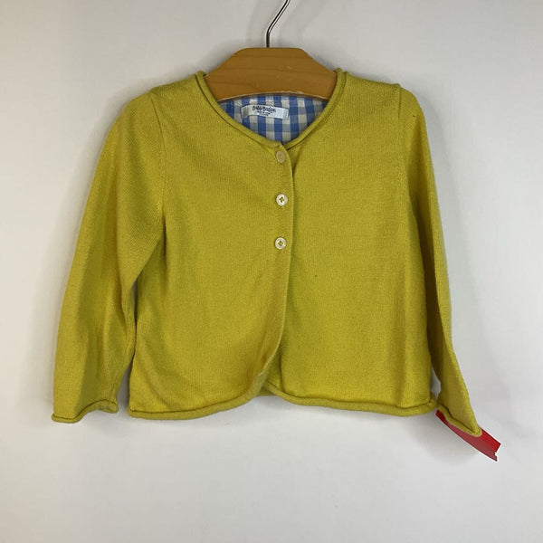 Size 12-18m: Baby Boden Yellow Button-Up Cardigan